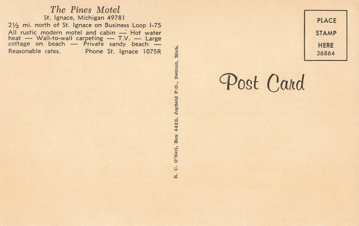 The Pines Motel - Old Postcard View (newer photo)